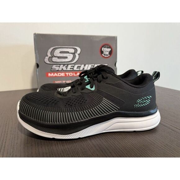 Men’s Sneakers Athletic Shoes SKECHERS Work Jevion Comp Toe 10.5 Slip Resistant - Picture 5 of 7